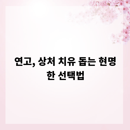 연고, 상처 치유 돕는 현명한 선택법