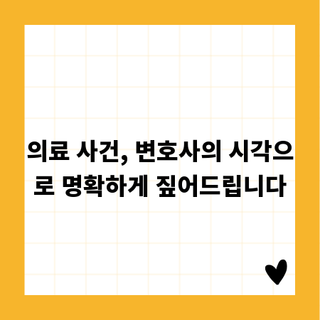 의료 사건, 변호사의 시각으로 명확하게 짚어드립니다