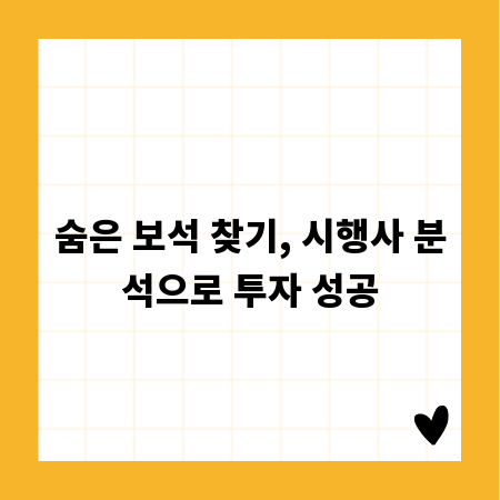 숨은 보석 찾기, 시행사 분석으로 투자 성공
