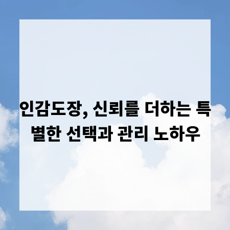 인감도장, 신뢰를 더하는 특별한 선택과 관리 노하우