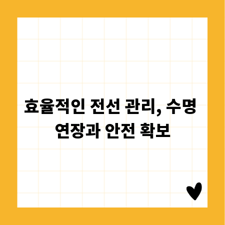 효율적인 전선 관리, 수명 연장과 안전 확보