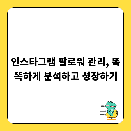 인스타그램 팔로워 관리, 똑똑하게 분석하고 성장하기