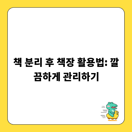 책 분리 후 책장 활용법: 깔끔하게 관리하기