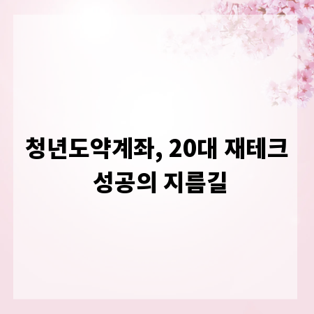 청년도약계좌, 20대 재테크 성공의 지름길