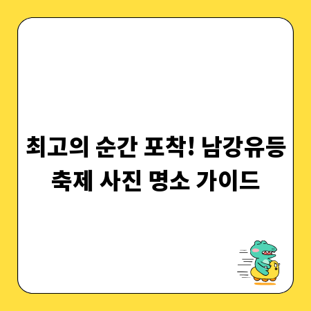 최고의 순간 포착! 남강유등축제 사진 명소 가이드