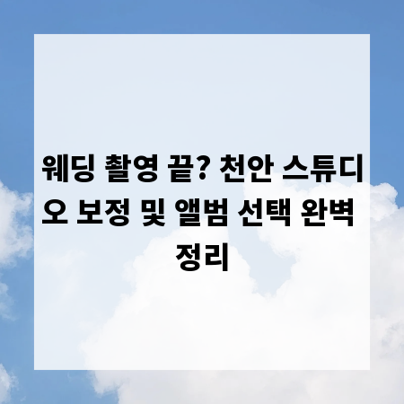 웨딩 촬영 끝? 천안 스튜디오 보정 및 앨범 선택 완벽 정리