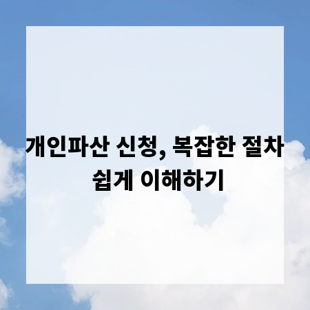 개인파산 신청, 복잡한 절차 쉽게 이해하기