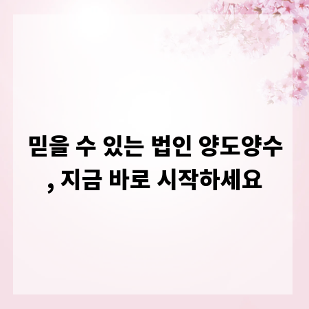 믿을 수 있는 법인 양도양수, 지금 바로 시작하세요