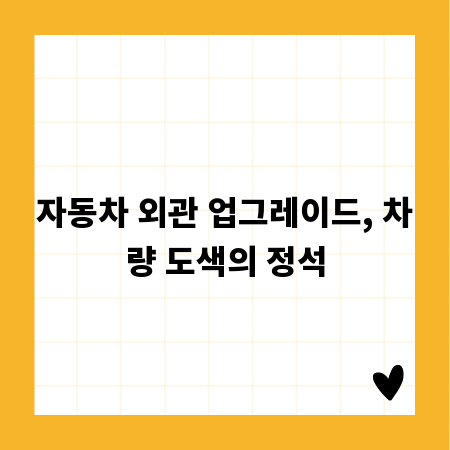 자동차 외관 업그레이드, 차량 도색의 정석
