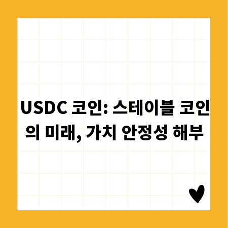 USDC 코인: 스테이블 코인의 미래, 가치 안정성 해부