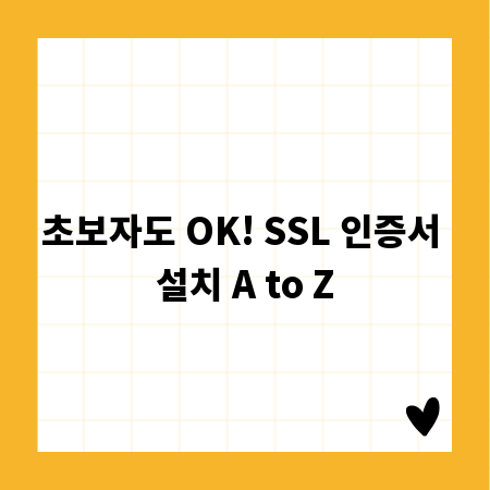 초보자도 OK! SSL 인증서 설치 A to Z