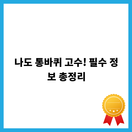 나도 통바퀴 고수! 필수 정보 총정리