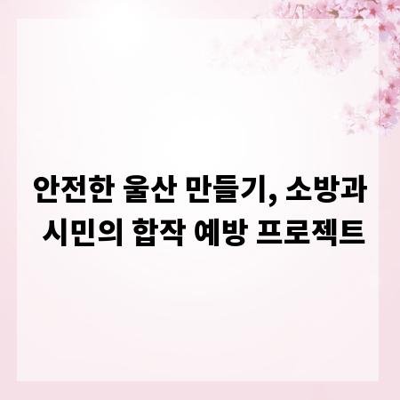 안전한 울산 만들기, 소방과 시민의 합작 예방 프로젝트