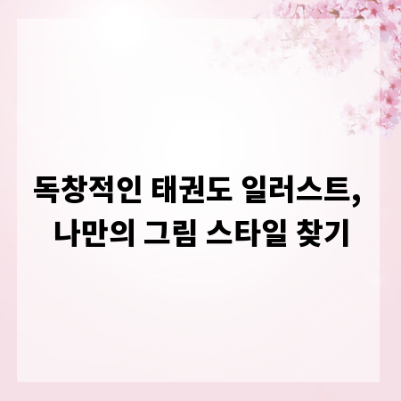 독창적인 태권도 일러스트, 나만의 그림 스타일 찾기