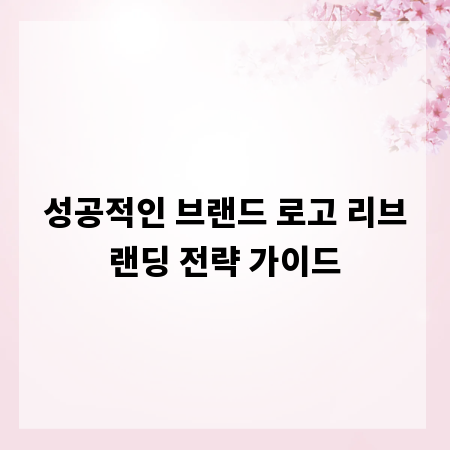 성공적인 브랜드 로고 리브랜딩 전략 가이드
