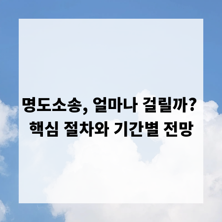 명도소송, 얼마나 걸릴까? 핵심 절차와 기간별 전망