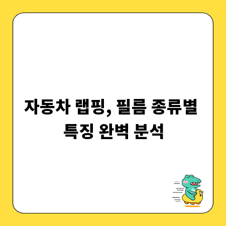 자동차 랩핑, 필름 종류별 특징 완벽 분석