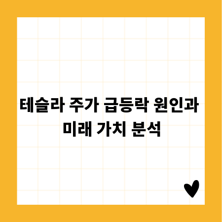 테슬라 주가 급등락 원인과 미래 가치 분석