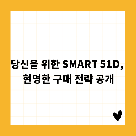 당신을 위한 SMART 51D, 현명한 구매 전략 공개