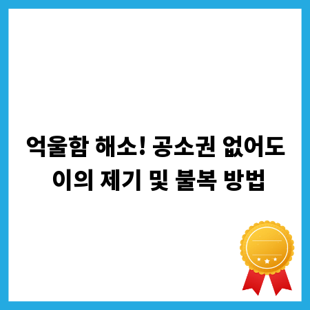 억울함 해소! 공소권 없어도 이의 제기 및 불복 방법