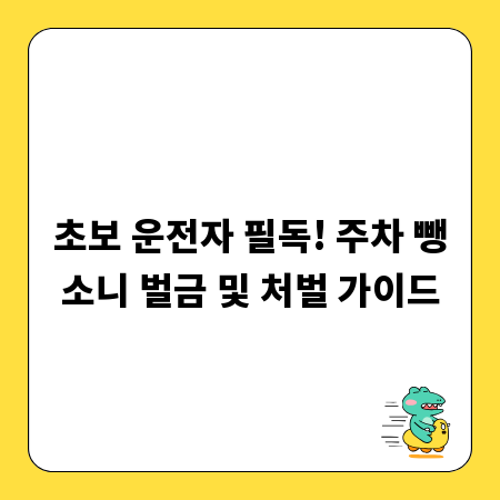 초보 운전자 필독! 주차 뺑소니 벌금 및 처벌 가이드