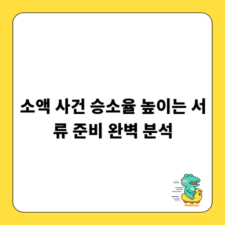 소액 사건 승소율 높이는 서류 준비 완벽 분석
