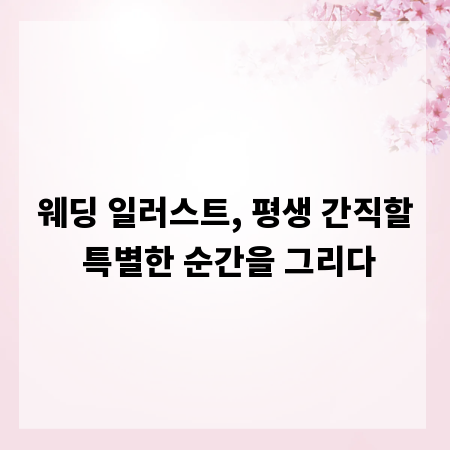웨딩 일러스트, 평생 간직할 특별한 순간을 그리다