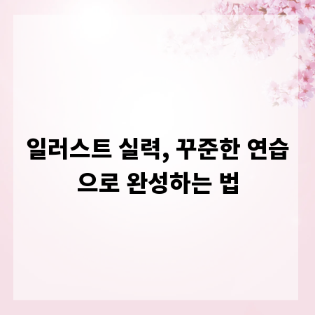 일러스트 실력, 꾸준한 연습으로 완성하는 법
