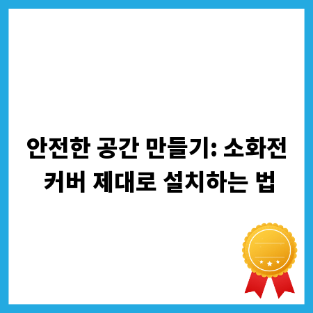안전한 공간 만들기: 소화전 커버 제대로 설치하는 법