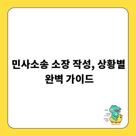 민사소송 소장 작성, 상황별 완벽 가이드
