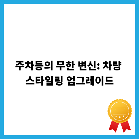 주차등의 무한 변신: 차량 스타일링 업그레이드
