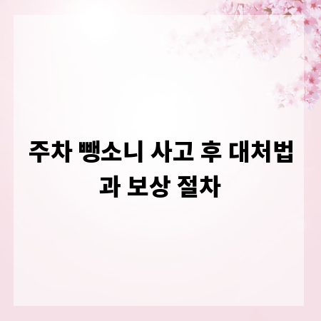 주차 뺑소니 사고 후 대처법과 보상 절차