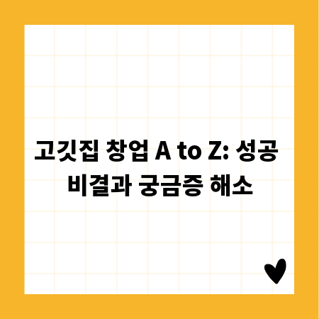 고깃집 창업 A to Z: 성공 비결과 궁금증 해소